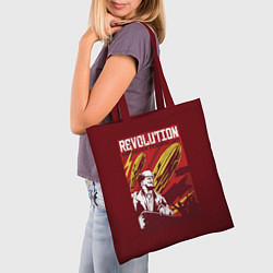 Сумка-шопер Народная революция с Лениным, цвет: 3D-принт — фото 2