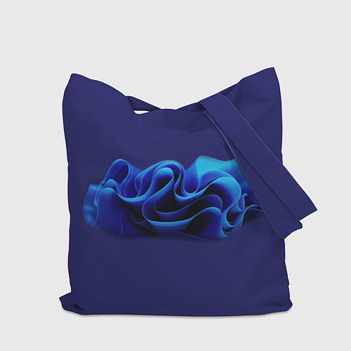 Сумка-шоппер Синие воланы графика / 3D-принт – фото 2