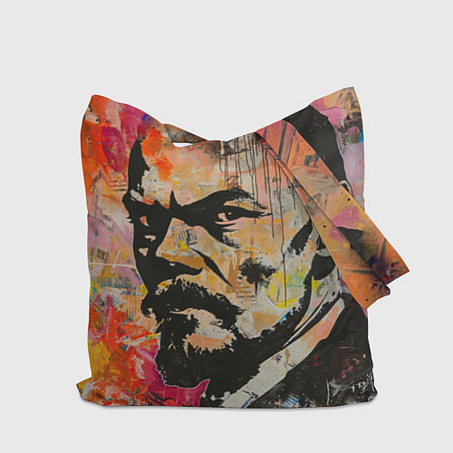 Сумка-шоппер Граффити портрет Владимира Ленина / 3D-принт – фото 2