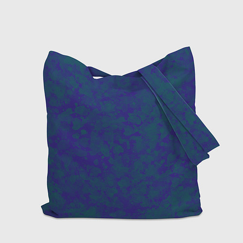 Сумка-шоппер Камуфляж синий с зелеными пятнами / 3D-принт – фото 2