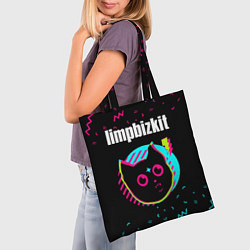 Сумка-шопер Limp Bizkit - rock star cat, цвет: 3D-принт — фото 2