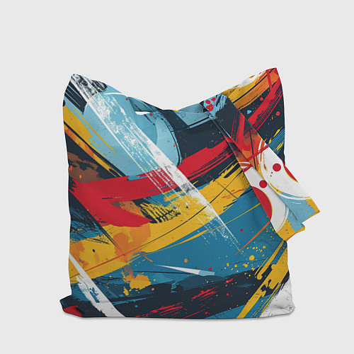 Сумка-шоппер Цветные мазки красок / 3D-принт – фото 2