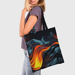 Сумка-шопер Волнистая темная материя, цвет: 3D-принт — фото 2