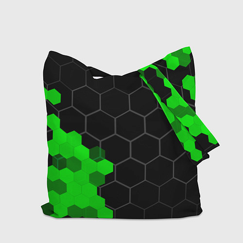 Сумка-шоппер Citroen green sport hexagon / 3D-принт – фото 2
