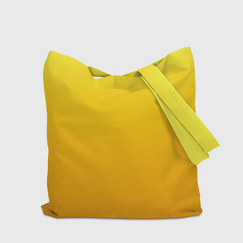Сумка-шоппер Градиент насыщенный жёлтый / 3D-принт – фото 2