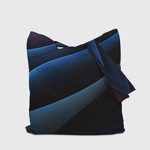 Сумка-шоппер Синий стильный абстрактный геометрический стиль на / 3D-принт – фото 2