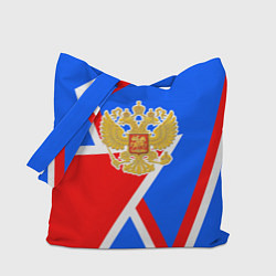 Сумка-шопер Герб России - патриотические цвета, цвет: 3D-принт