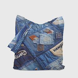 Сумка-шоппер Vanguard jeans patchwork - ai art