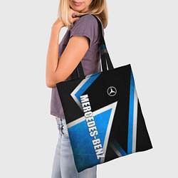 Сумка-шопер Mercedes - blue metal, цвет: 3D-принт — фото 2