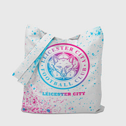 Сумка-шопер Leicester City neon gradient style, цвет: 3D-принт