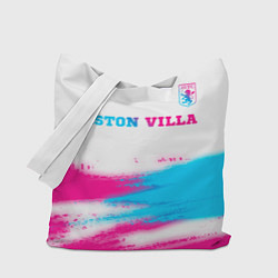 Сумка-шоппер Aston Villa neon gradient style посередине