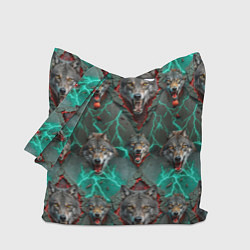 Сумка-шоппер Эпичный паттерн из волков