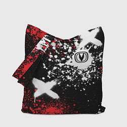 Сумка-шоппер Логотип Чанган на фоне брызг красок