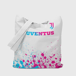 Сумка-шоппер Juventus neon gradient style посередине