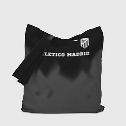 Сумка-шопер Atletico Madrid sport на темном фоне посередине, цвет: 3D-принт