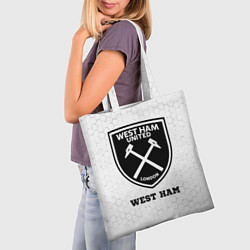 Сумка-шопер West Ham sport на светлом фоне, цвет: 3D-принт — фото 2
