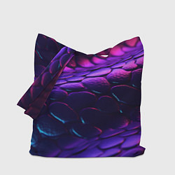 Сумка-шоппер Фиолетовая абстрактная текстура неоновая