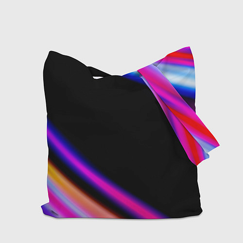 Сумка-шоппер Radiohead neon rock lights / 3D-принт – фото 2