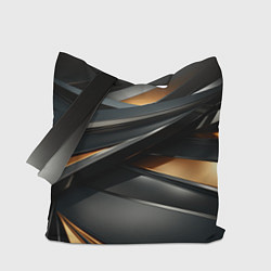 Сумка-шоппер Черная абстракция геометрия