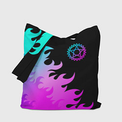 Сумка-шопер Black Butler неоновый огонь, цвет: 3D-принт