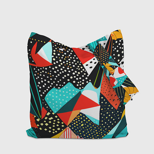 Сумка-шоппер Abstract patchwork - ai art / 3D-принт – фото 2