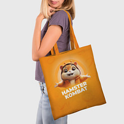 Сумка-шопер Hamster kombat orange, цвет: 3D-принт — фото 2