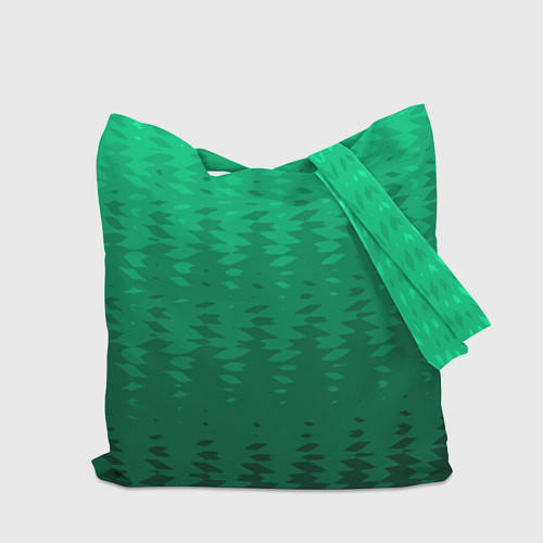 Сумка-шоппер Зелёный абстрактный градиент / 3D-принт – фото 2