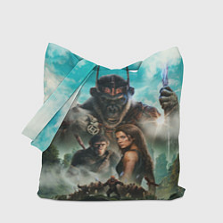 Сумка-шопер Постер планета обезьян, цвет: 3D-принт