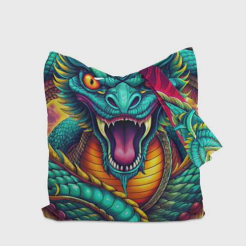 Сумка-шоппер Мифическая змея / 3D-принт – фото 2