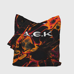 Сумка-шопер AEK Athens red lava, цвет: 3D-принт