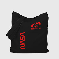 Сумка-шоппер Nasa space red logo