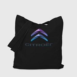 Сумка-шопер Citroen logo neon, цвет: 3D-принт