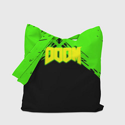 Сумка-шопер Doom кислотное лого, цвет: 3D-принт