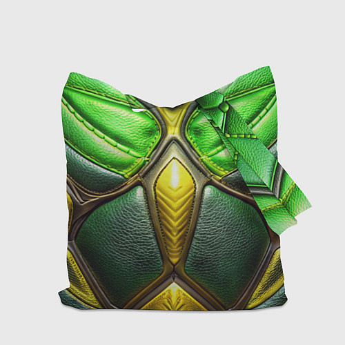 Сумка-шоппер Зеленый текстурный костюм из кожи / 3D-принт – фото 2