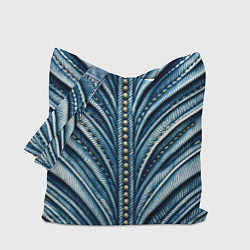Сумка-шопер Вышивка линий на джинсах, цвет: 3D-принт