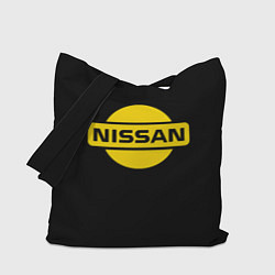 Сумка-шопер Nissan yellow logo, цвет: 3D-принт