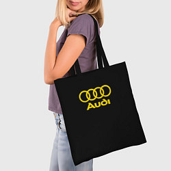 Сумка-шопер Audi logo yellow, цвет: 3D-принт — фото 2