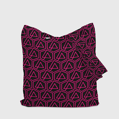 Сумка-шоппер Linkin park pink logo / 3D-принт – фото 2