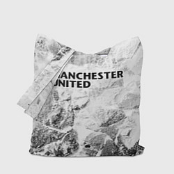 Сумка-шопер Manchester United white graphite, цвет: 3D-принт