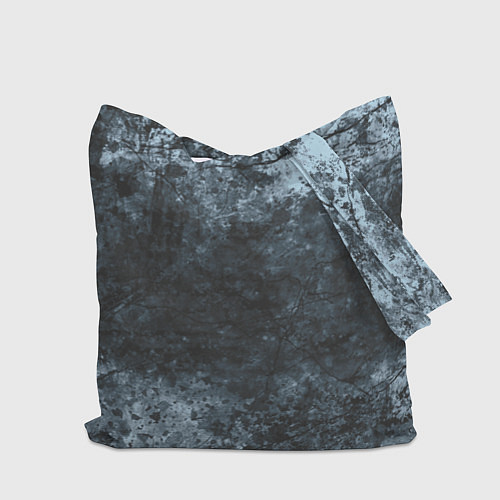 Сумка-шоппер Темно-синий волк на абстрактном фоне / 3D-принт – фото 2