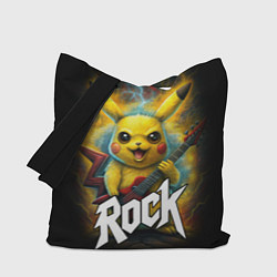 Сумка-шоппер Пикачу рокер с электрогитарой