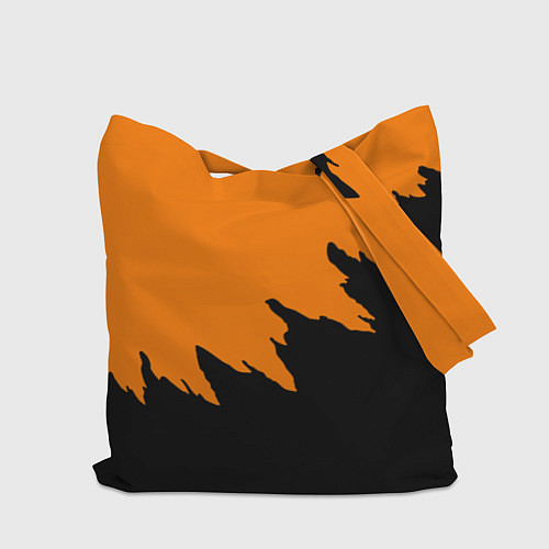 Сумка-шоппер Half life чёрно оранжевый / 3D-принт – фото 2