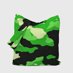 Сумка-шопер Зелёный камуфляж текстура, цвет: 3D-принт