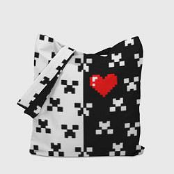 Сумка-шоппер Minecraft pattern love