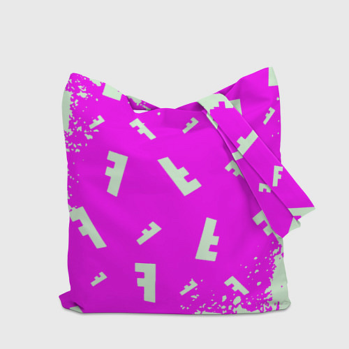 Сумка-шоппер Fortnite pattern pink / 3D-принт – фото 2