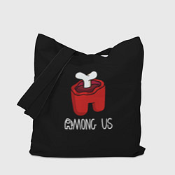 Сумка-шоппер Among us logo red