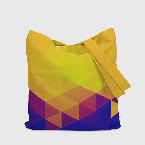 Сумка-шоппер Желтая геометрия - спорт Россия с гербом / 3D-принт – фото 2