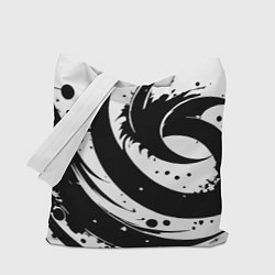 Сумка-шопер Ai art black and white abstraction, цвет: 3D-принт