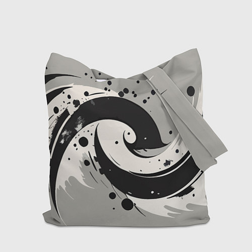 Сумка-шоппер Инь-янь абстракция - нейроарт / 3D-принт – фото 2
