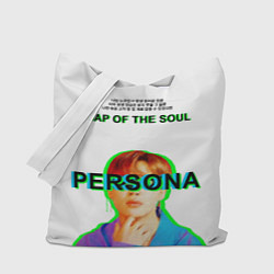 Сумка-шопер BTS Jimin Persona - кто я иероглифами, цвет: 3D-принт